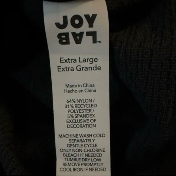 JoyLab Black Twist Front Crop Top - Picture 5 of 6